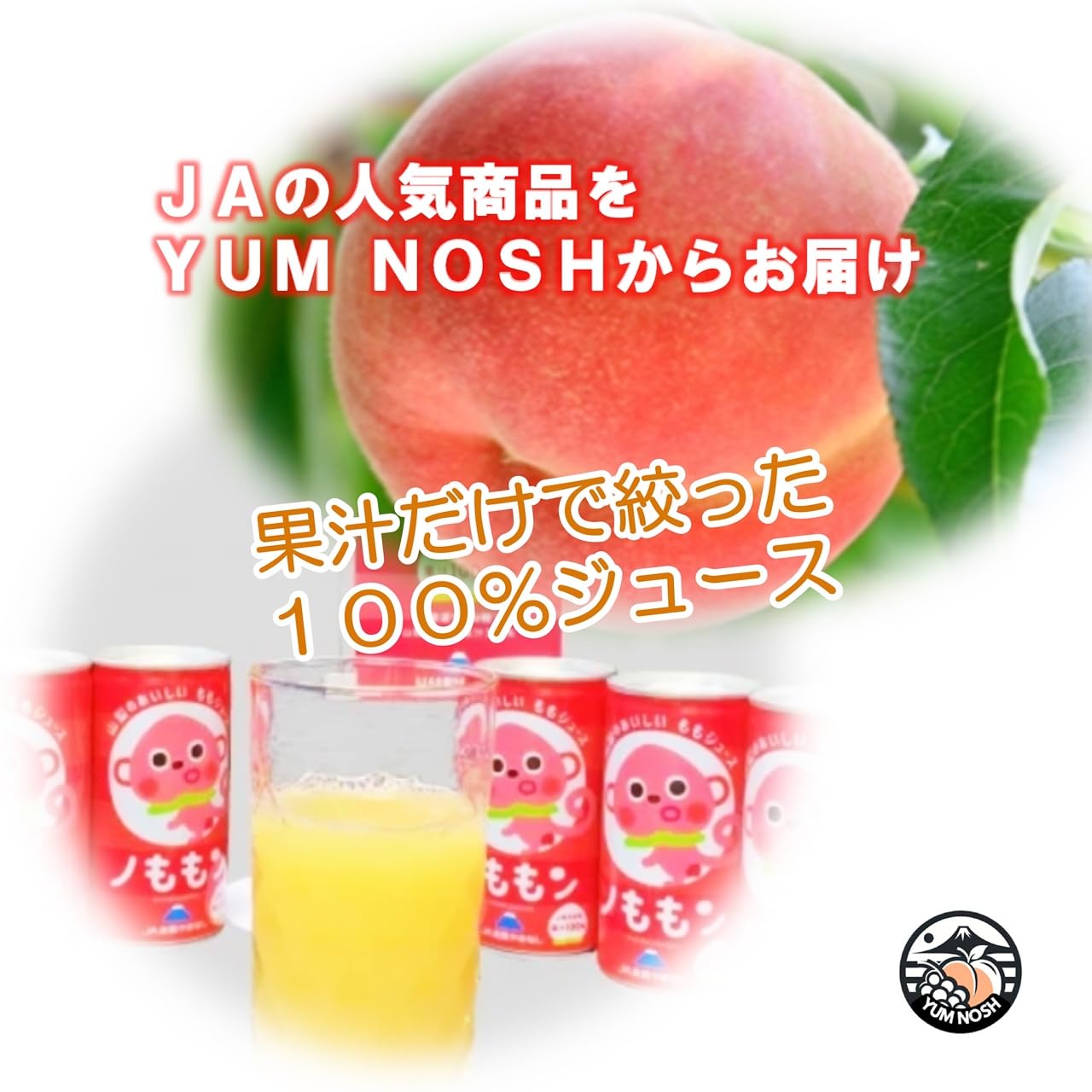 Amazon.co.jp: 山梨県産桃100％ 濃縮還元ジュース【 ノももン 】もも